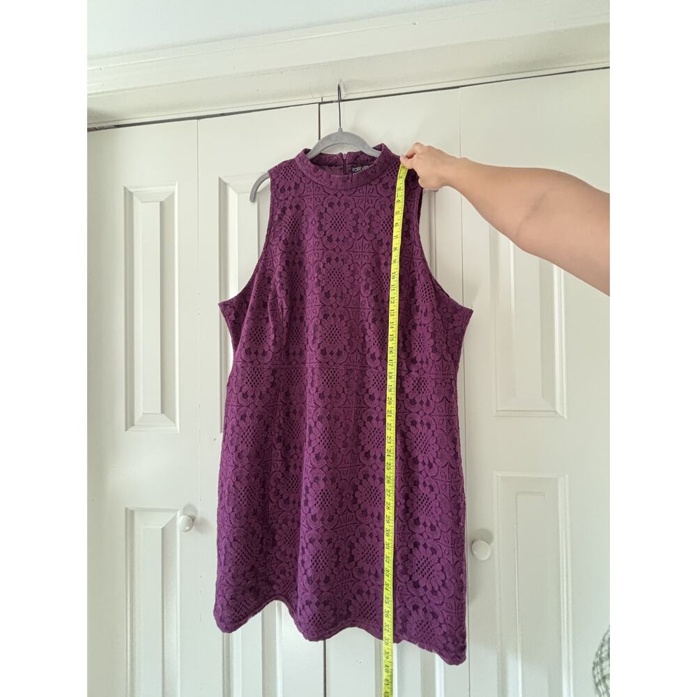 Forever 21 Plus Size Purple Lace Dress 3X - Picture 5 of 9